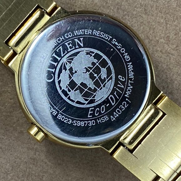 Citizen Gold Eco-Drive Watch with Crystal Bezel